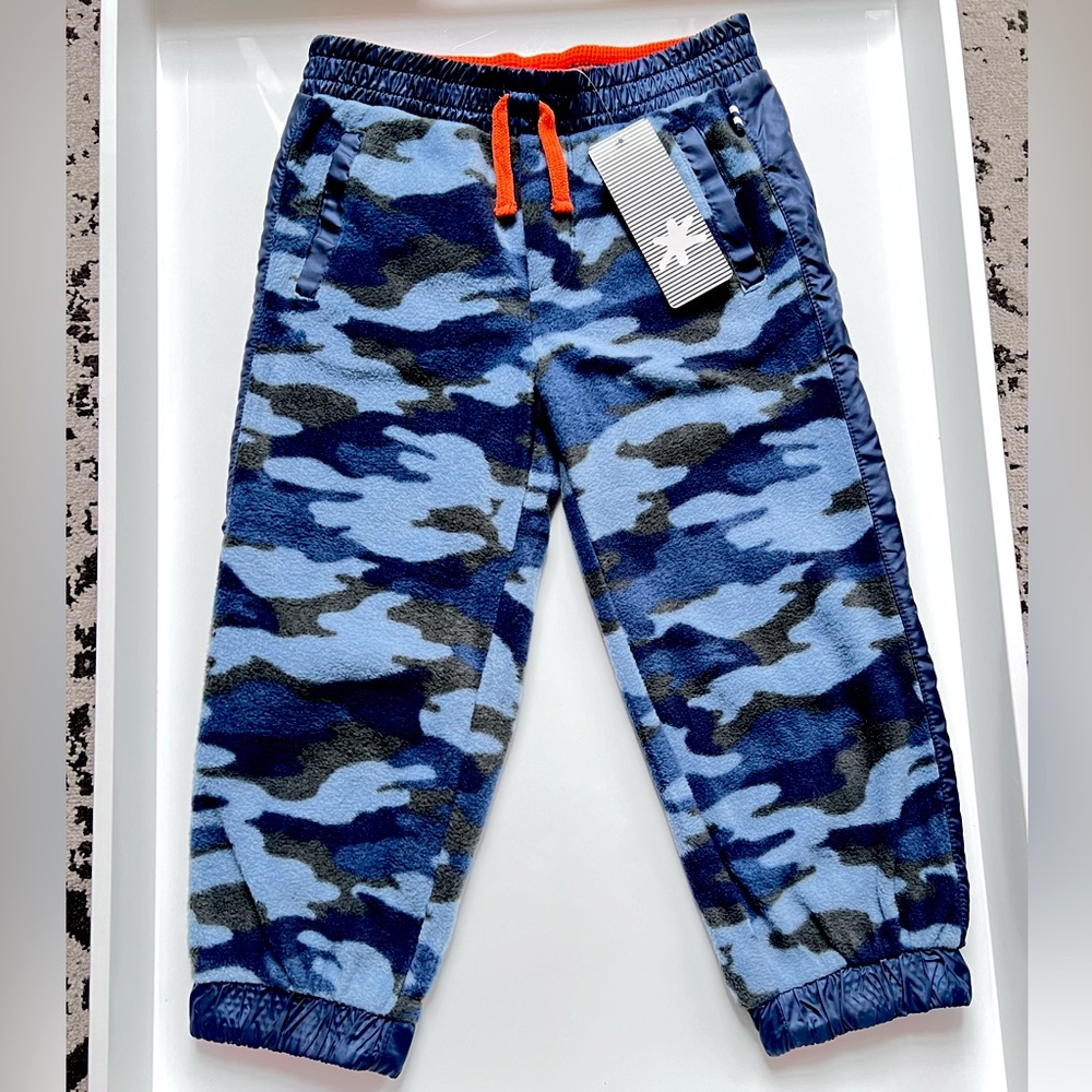 NWT Splendid Boys Navy Camo Fleece Joggers